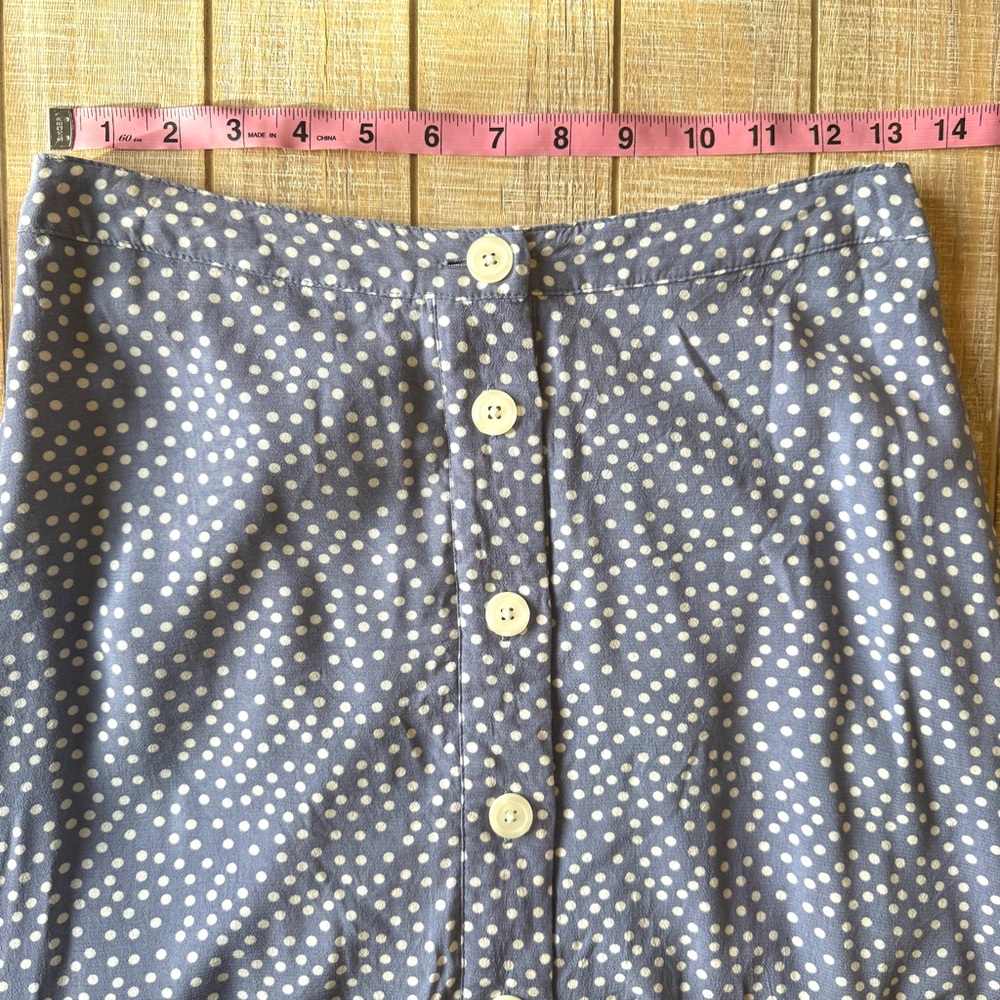 GAP Blue Polka Dot Button-Down Skirt - Picture 7 of 9
